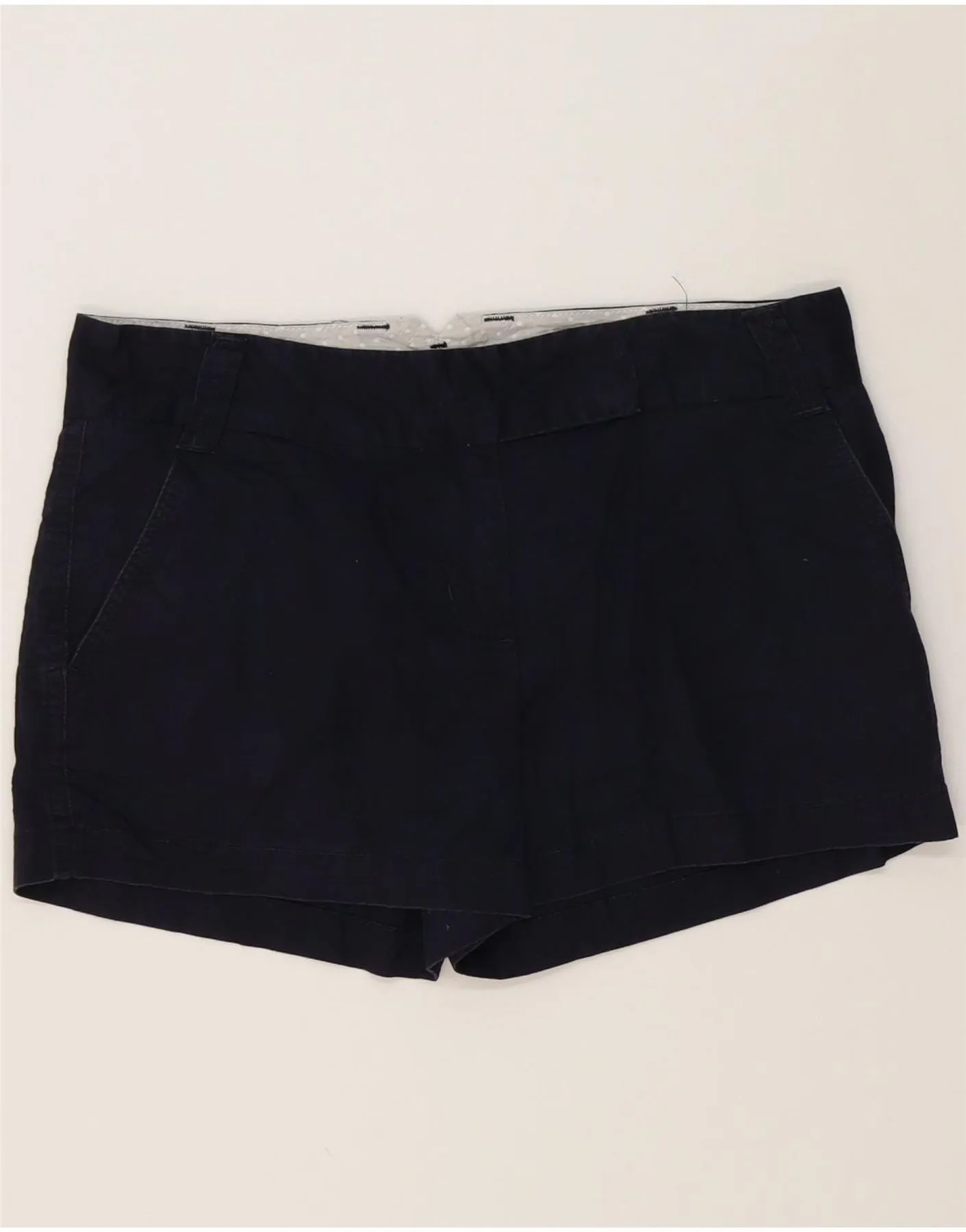 J. CREW Womens Classic Twill Chino Shorts US 6 Medium W32  Navy Blue V-neck style
