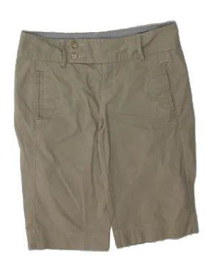 Wardrobe Must-Have EDDIE BAUER Womens Vashon Fit Bermuda Shorts US 8 Medium W32  Beige Cotton