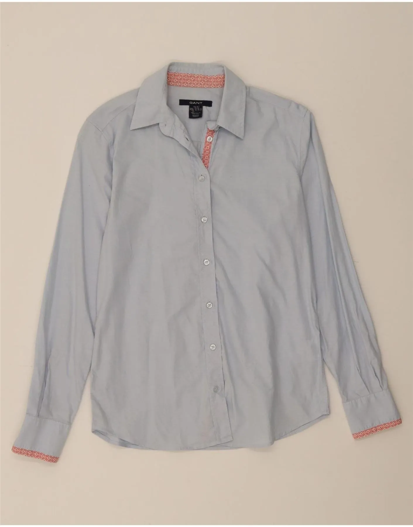 Wedding guest Polished Style GANT Womens Shirt UK 12 Medium Blue Cotton