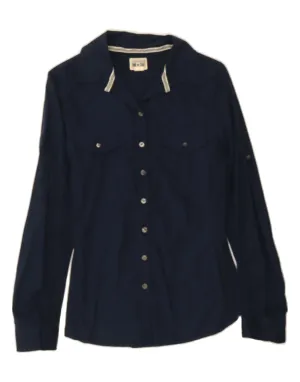 Cooling Mesh Lining CONVERSE Womens Shirt UK 14 Medium Navy Blue Cotton