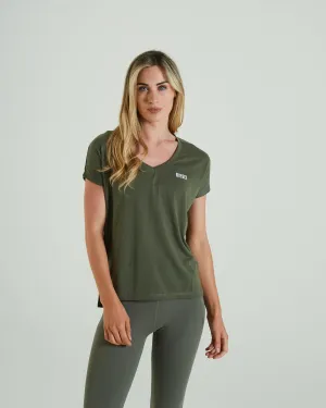 Classic Color Customizable Retreat T-shirt Olive Green