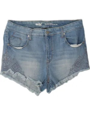 MOSSIMO Womens Denim Shorts US 16 XL W36  Blue Cotton Bold Prints