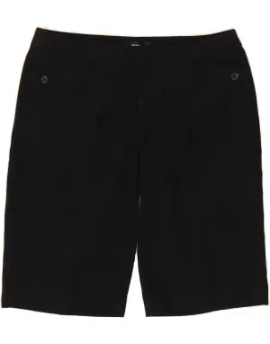 All Day Comfort Tech MOSSIMO Womens Stretch Bermuda Shorts US 4 Small W30 Black Polyester