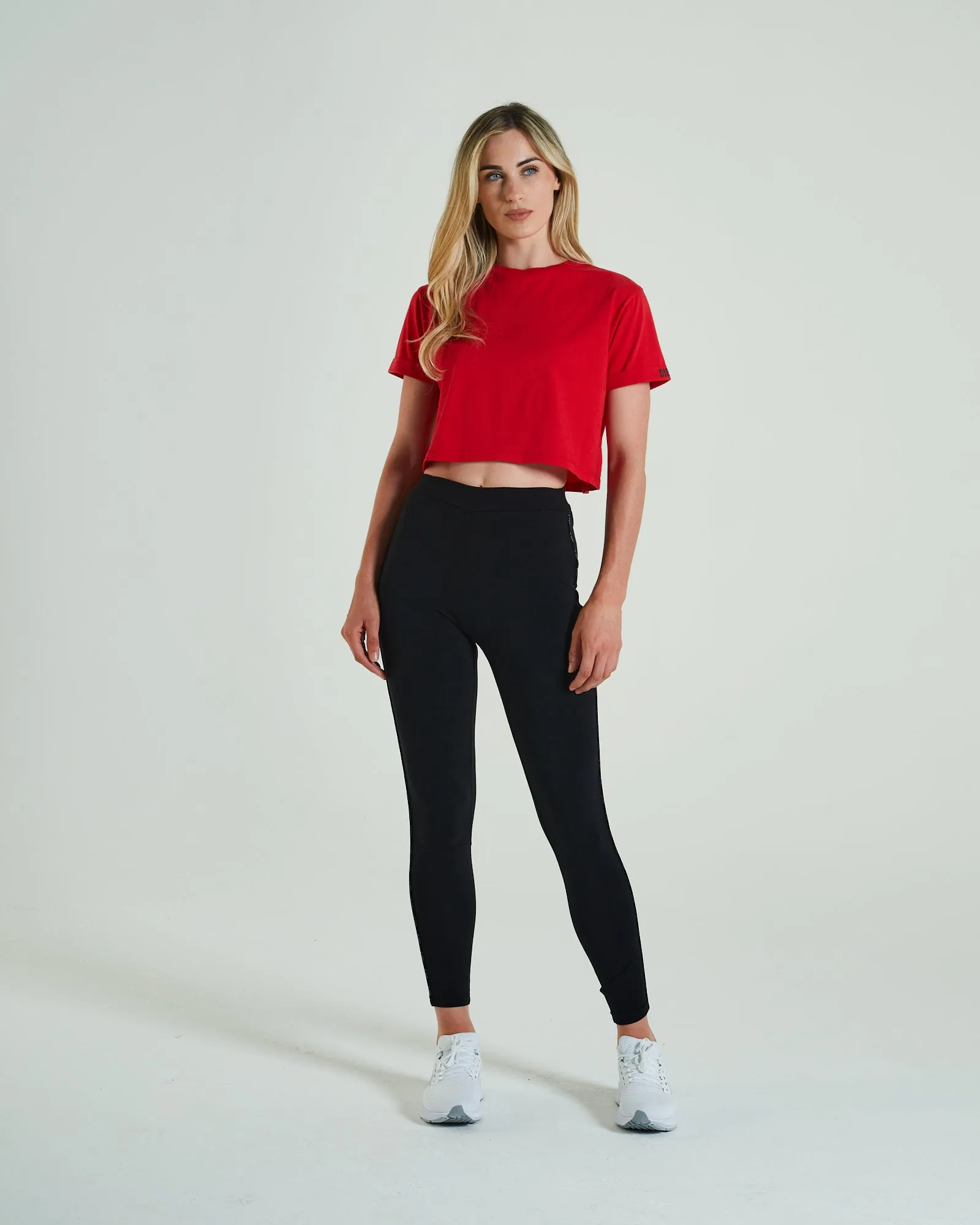 Minimalist Stitching Multi Directional Stretch Ricky T-Shirt Tango Red