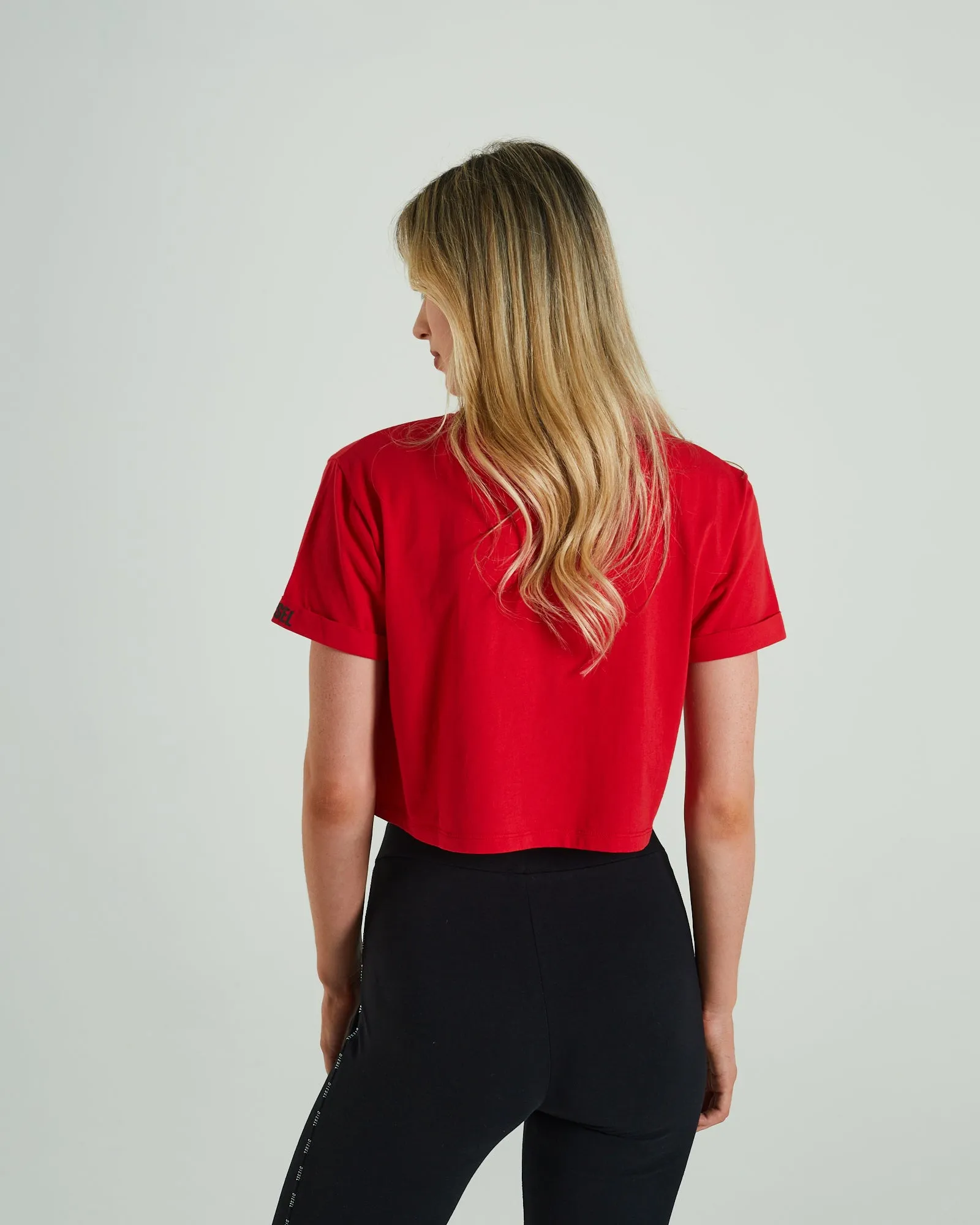 Chill Comfort Look Heathered Fabric Ricky T-Shirt Tango Red