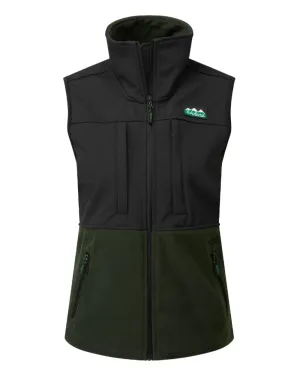 Ribbed Texture Finish Smooth No Roll Hem Ridgeline Ladies Hybrid Fleece Gilet