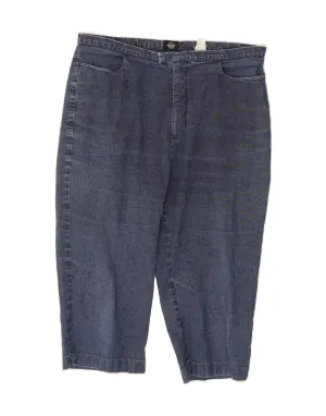 DOCKERS Womens Khakis Denim Bermuda Shorts Size 16 Large W32  Navy Blue Performance Fabric