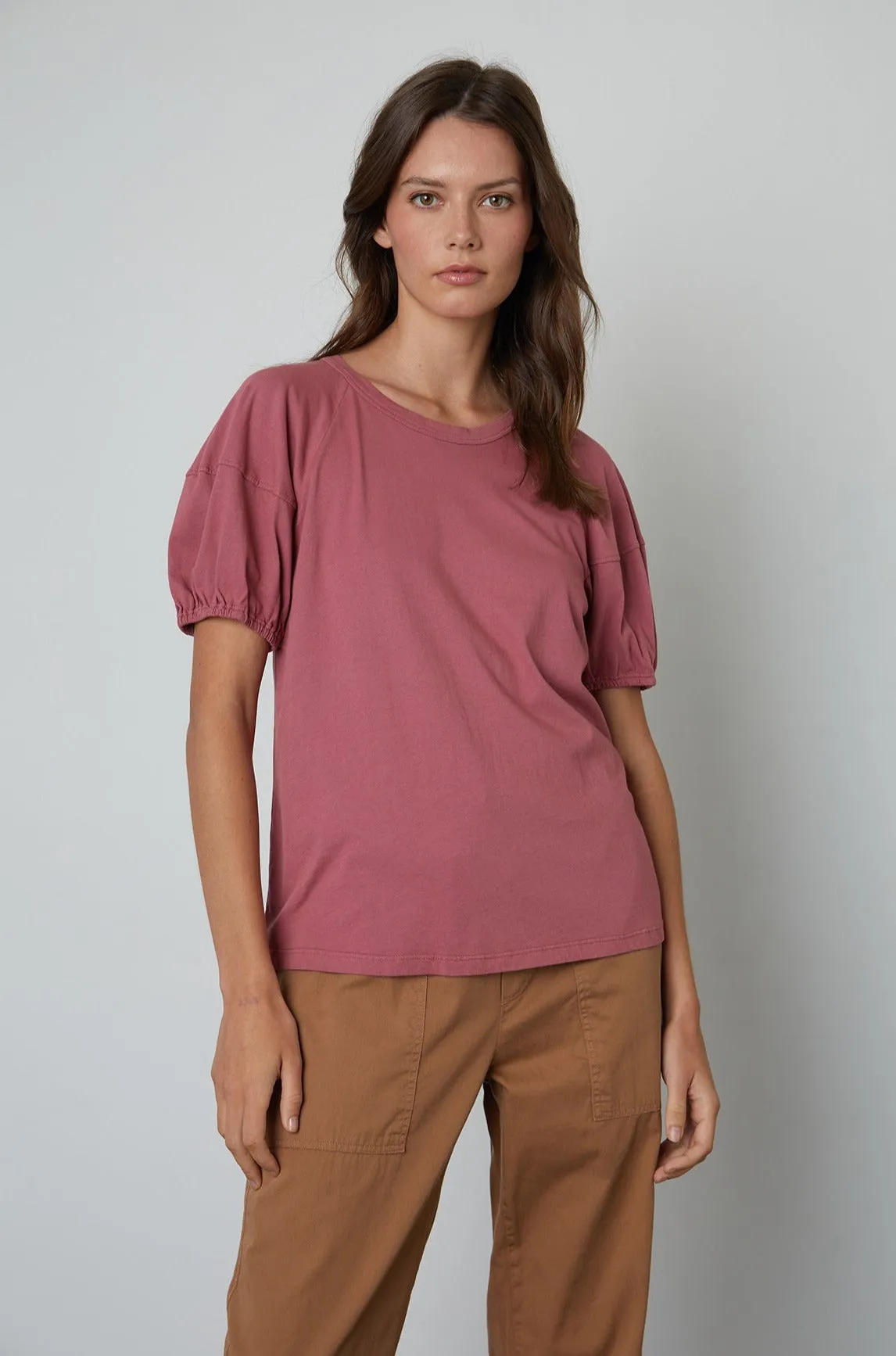 VERNICE PUFF SLEEVE TEE Stretch Wear NonIronTechnology
