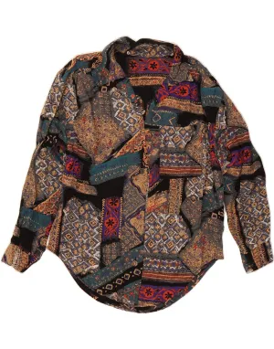 VINTAGE Womens Shirt UK 18 XL Multicoloured Floral Spring Break Country Charm