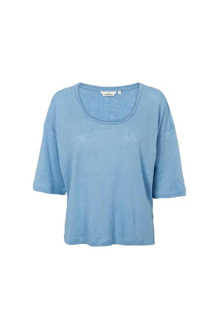 Ryda Oversized Tee - Blissful Blue Travel Friendly Relaxed Wear