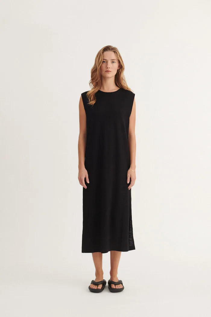 Ryda Tank Dress - Black Breezy Comfort Minimal Motion