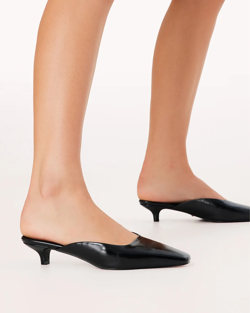 RYE - BLACK SHINE Luxury Heels for Office