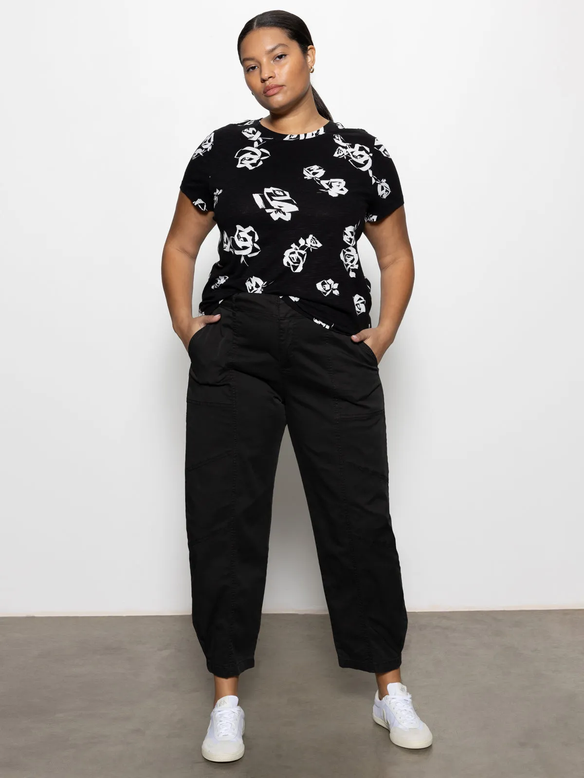 Reflective details Sahara Tapered Standard Rise Pant Black Extended Sizing