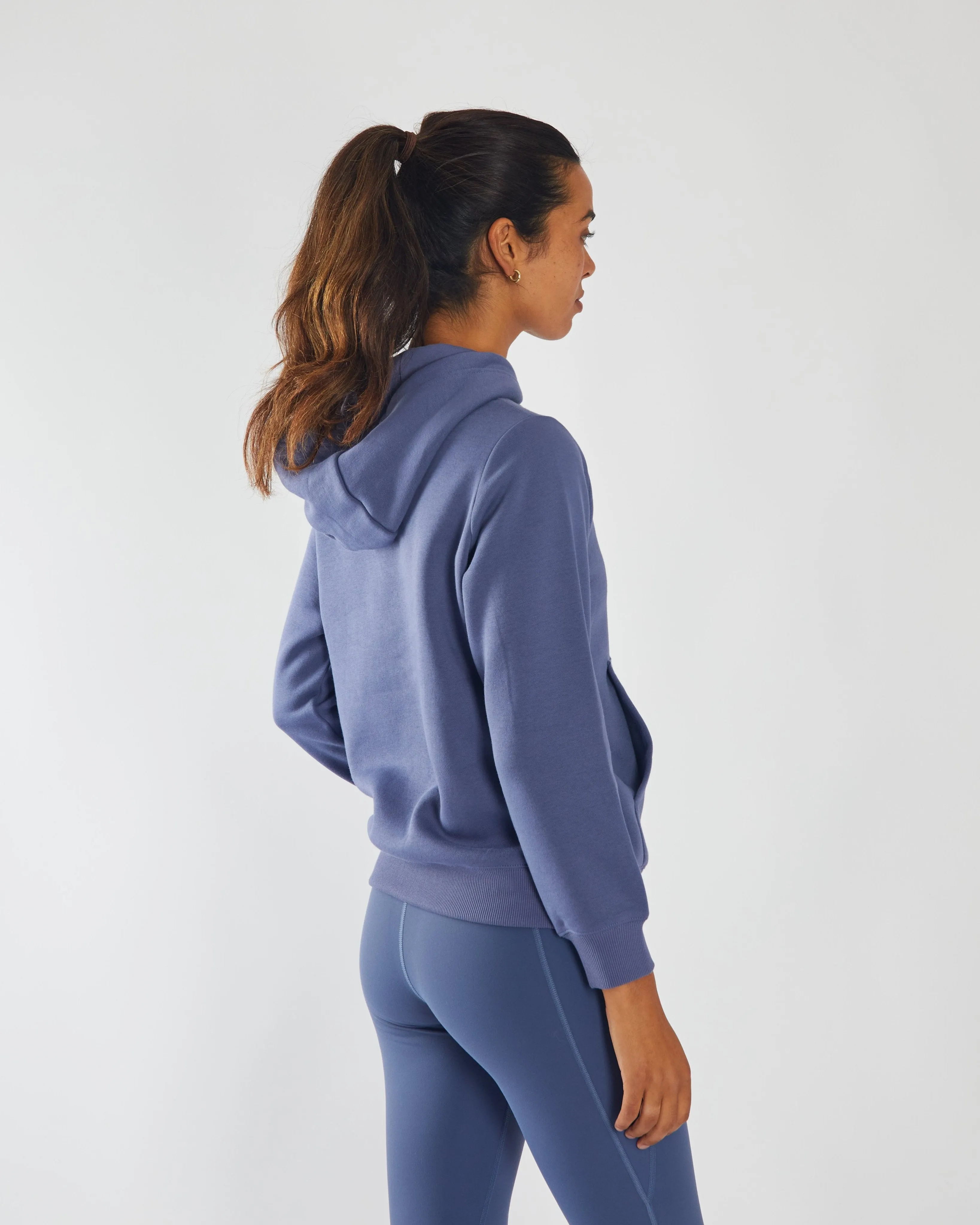 Sara Hood Warm Blue All-day Comfort Cozy Chic