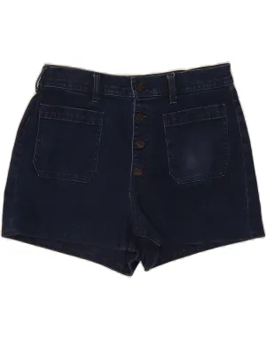J. CREW Womens Denim Shorts W31 Medium Navy Blue Cotton Chambray Fabric