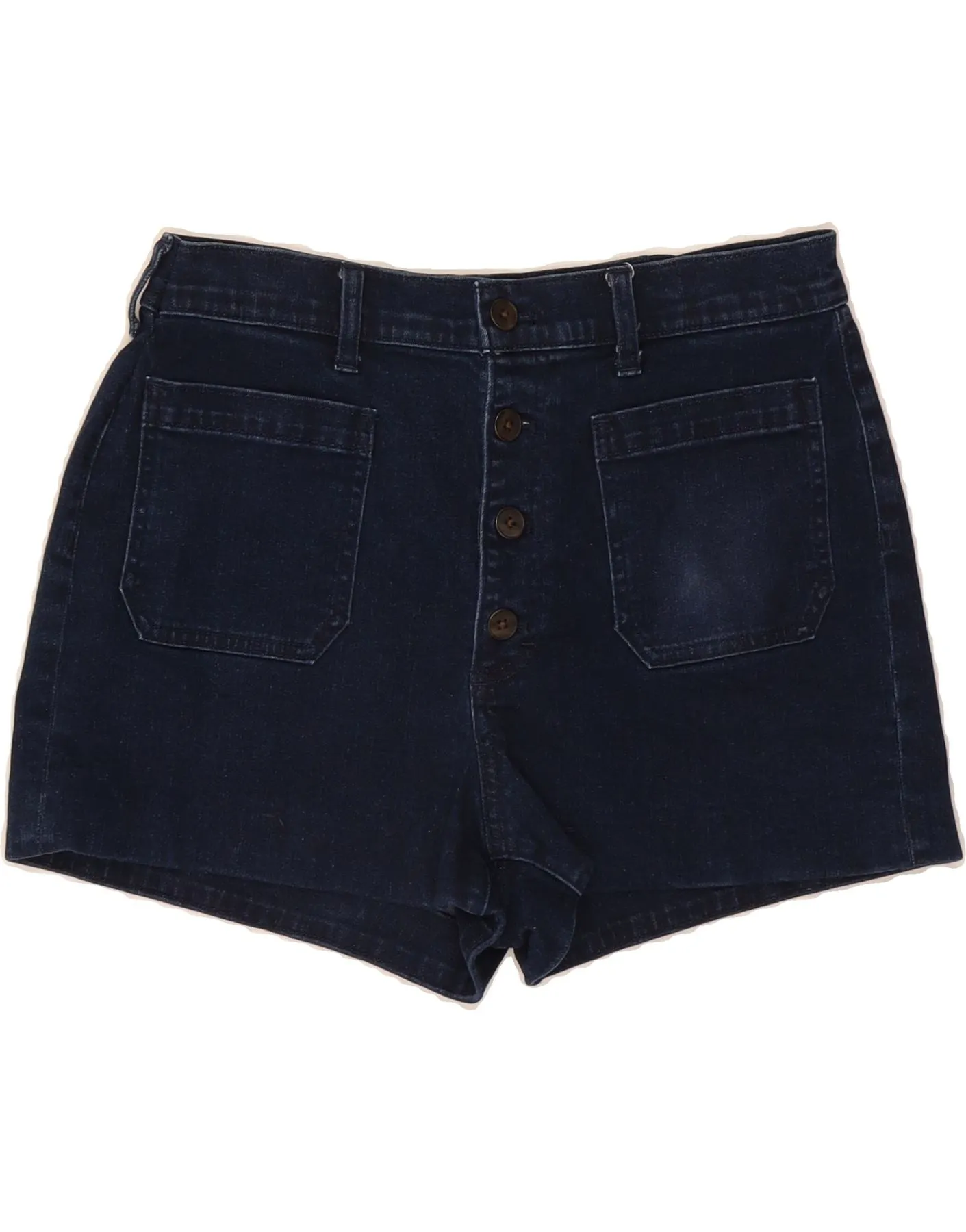 J. CREW Womens Denim Shorts W31 Medium Navy Blue Cotton Chambray Fabric