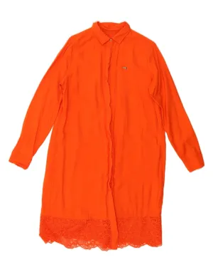 Snag Free Surface U.S. POLO ASSN. Womens Shirt Dress EU 38 Medium Orange