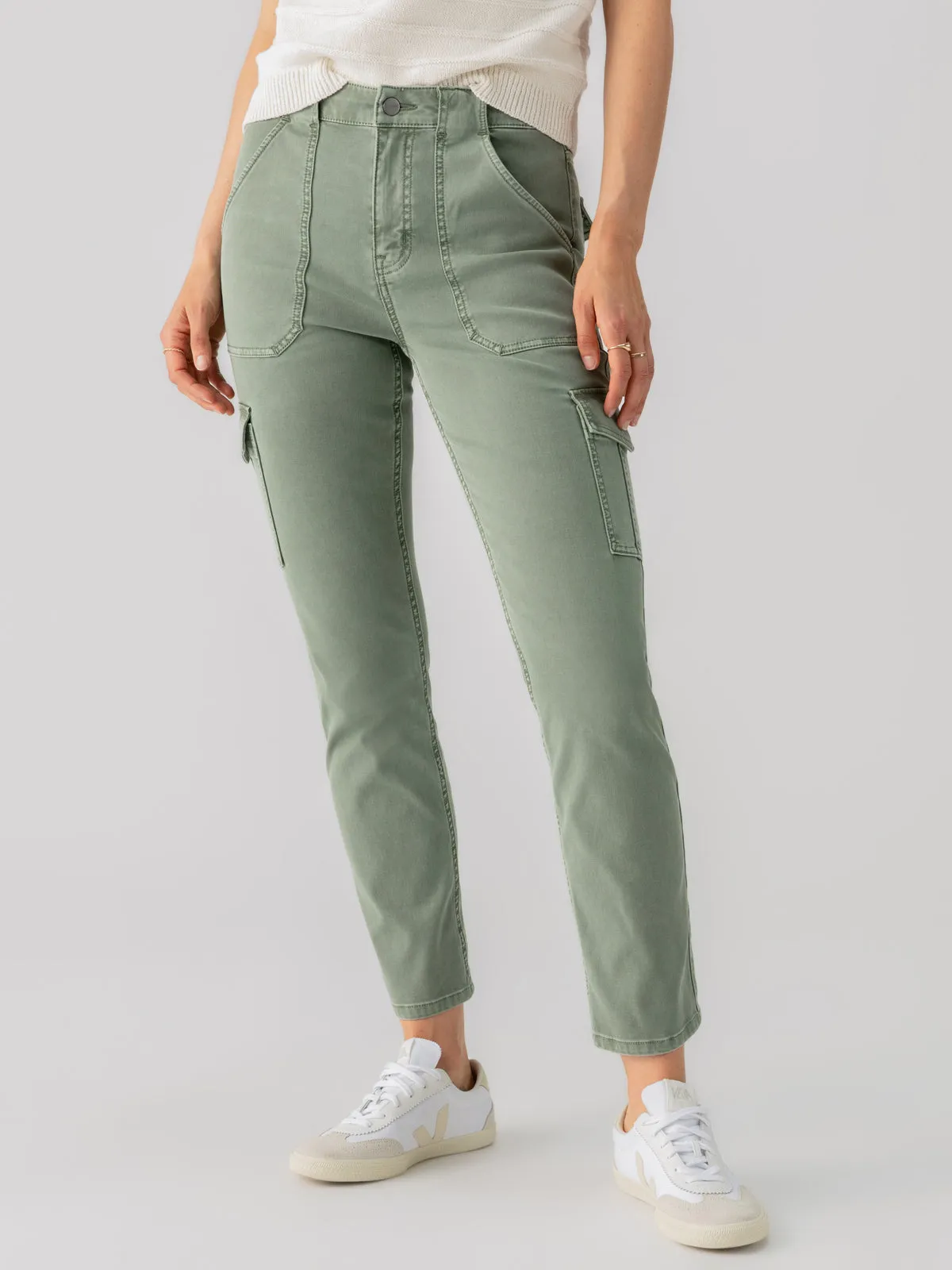 Sculpted Hayden Cargo Standard Rise Pant Dark Spruce Sporty Appeal