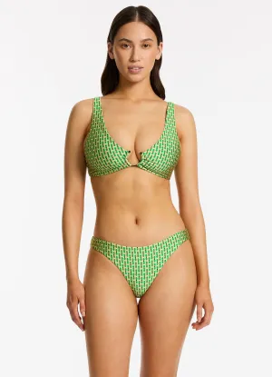 Mattala Geo Triangle Bikini Top - Flora Anti Pilling Surface