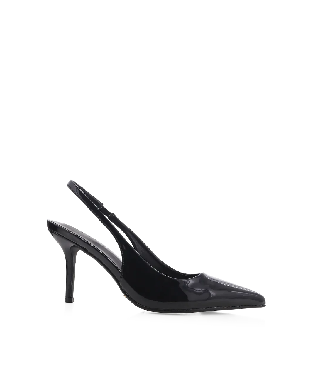 Trendy Platform Heels Runway Style BLONDIE WIDE FIT - BLACK PATENT