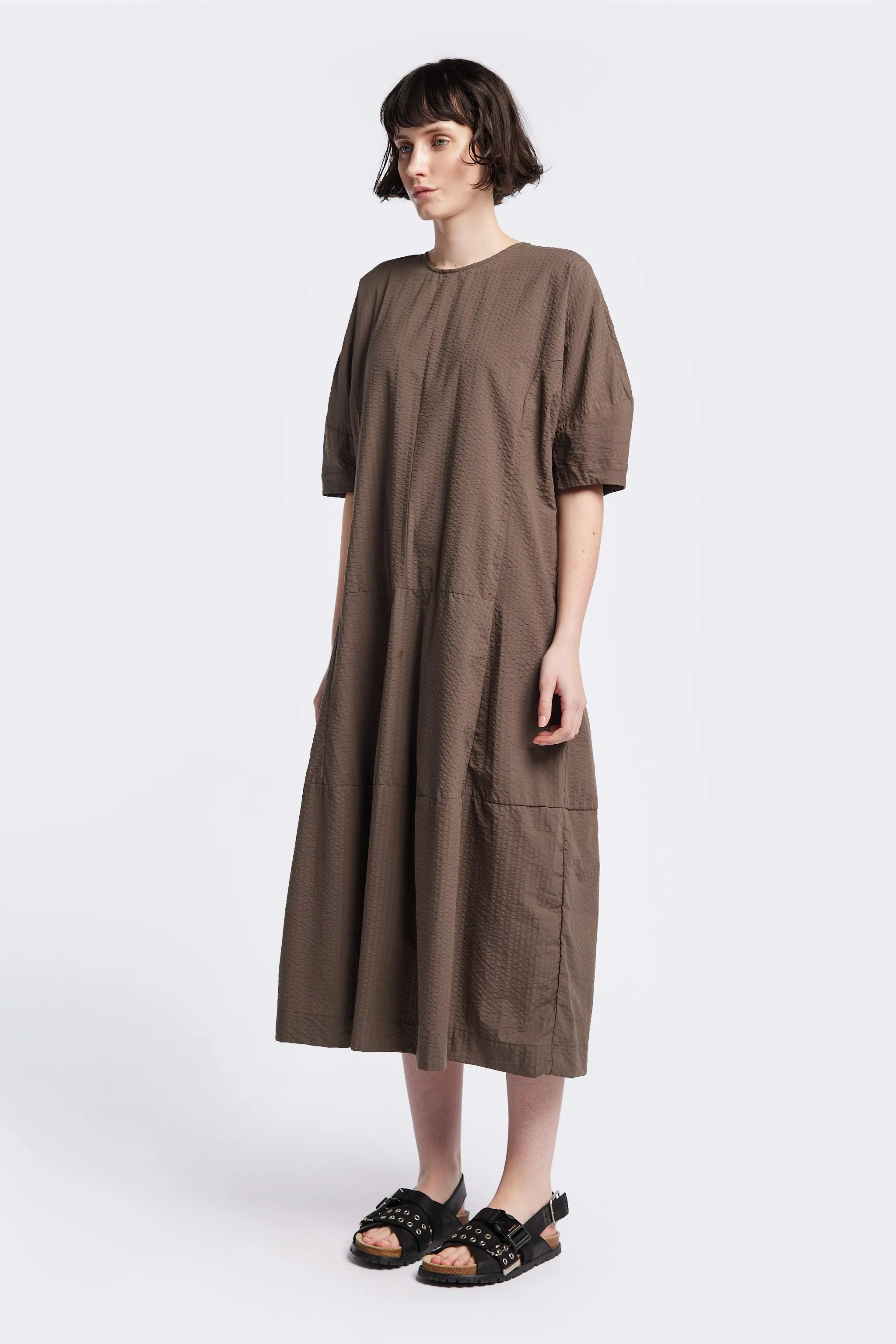 Scoria Dress Brown Versatile Look