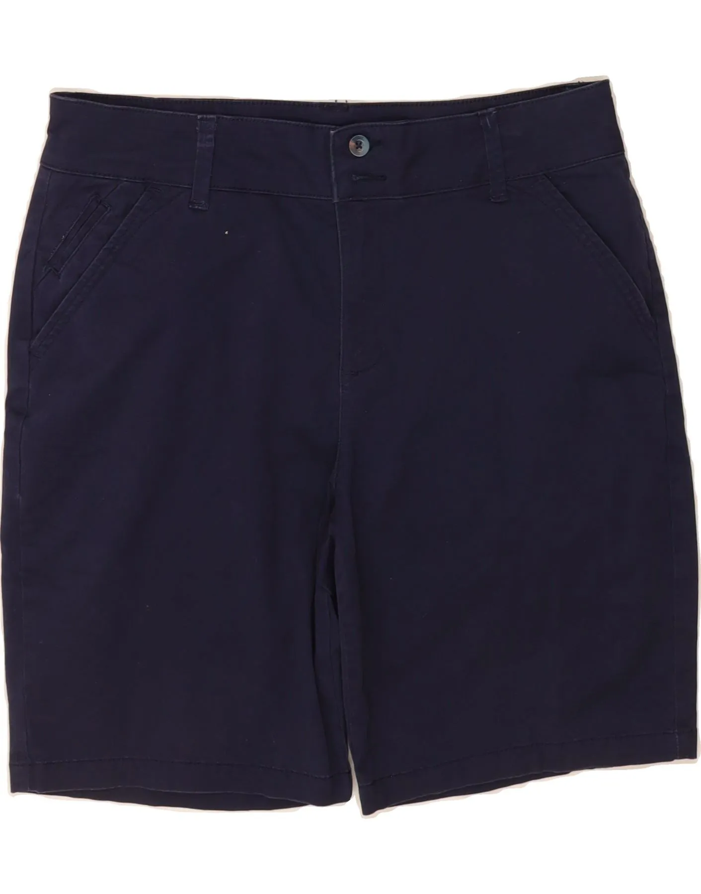 Mix-And-Match LEE Womens Straight Fit Chino Shorts US 12 Large W34 Navy Blue Cotton