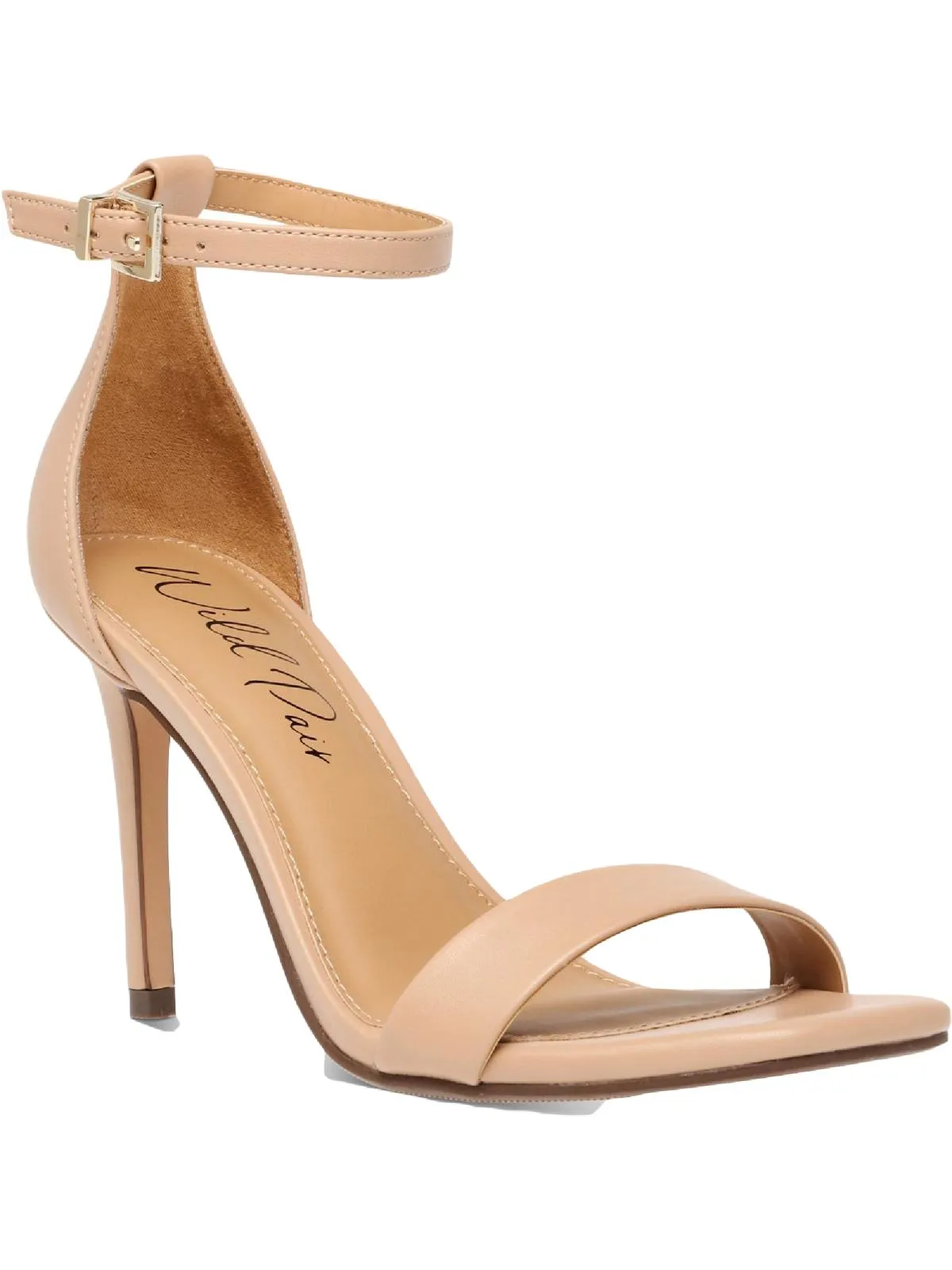 Wedding Heels Bethie Womens Adjustable Square Toe Ankle Strap