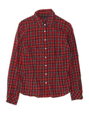 Durable Fabric Stylish Design TOMMY HILFIGER Womens Shirt US 8 Medium Red Check Cotton