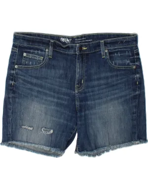 Plaid Design MOSSIMO Womens Boyfriend Distressed Denim Shorts US 14 Large W32  Blue