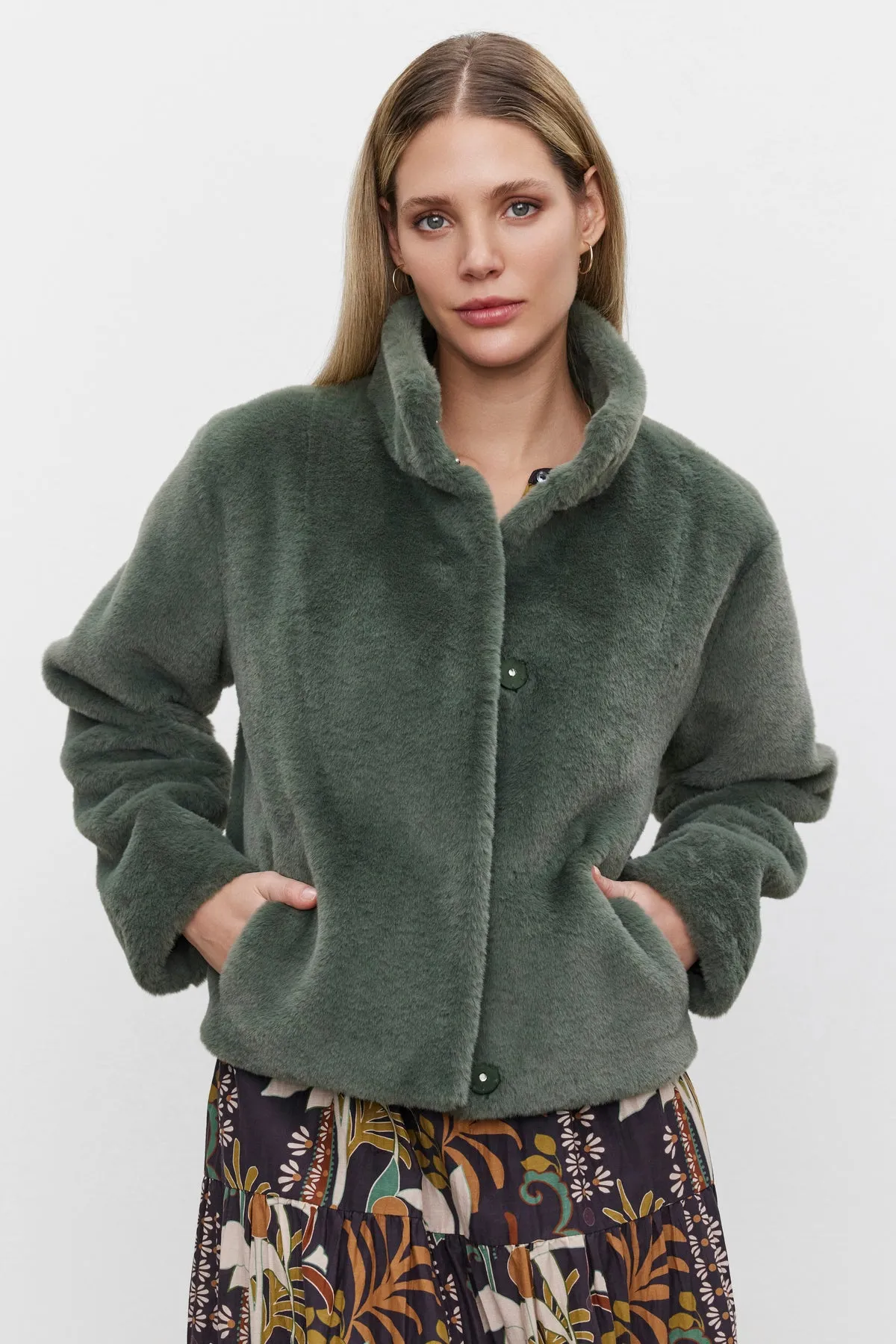 Fade Resistant Exterior SHEENA LUXE FAUX FUR JACKET