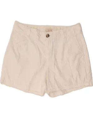 DOCKERS Womens Chino Shorts US 6 Medium W32 White Cotton Stretchable Fabric Seamless Shoulder Construction
