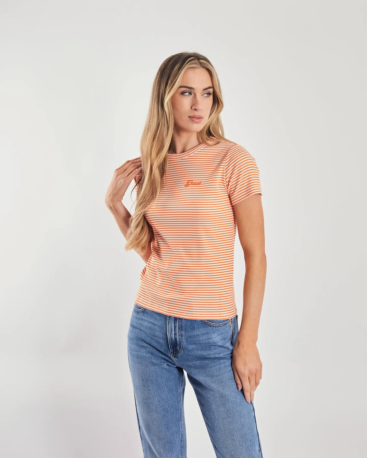 Helga T-Shirt Orange Sorbet Simple Comfort Look