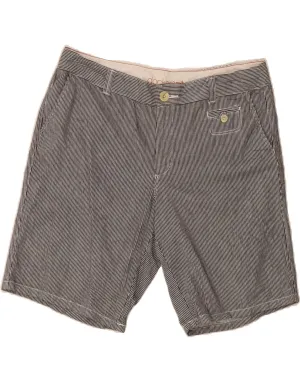 Holiday Travel DOCKERS Womens Chino Shorts US 14 XL W36  Black Pinstripe Cotton