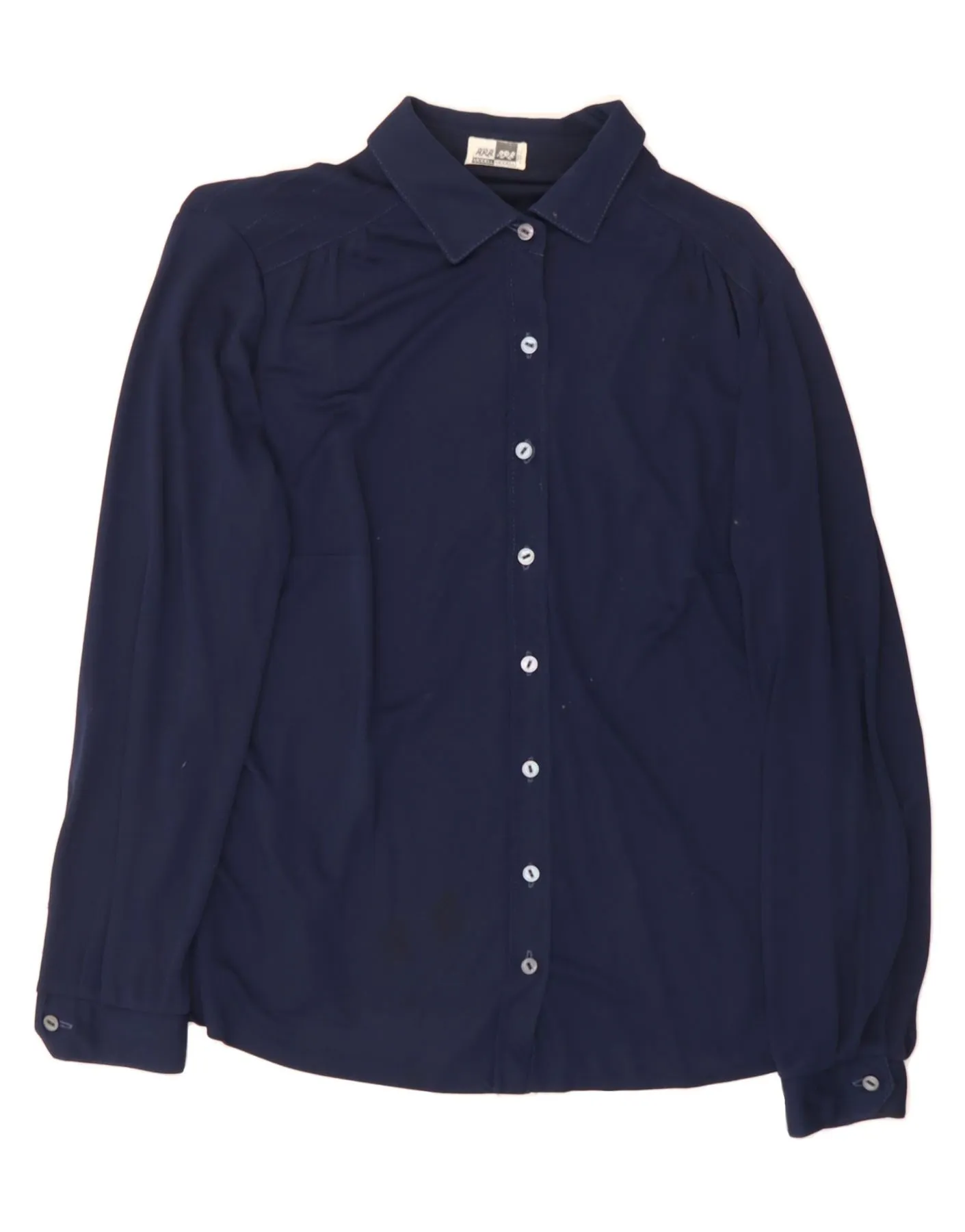 ARA Womens Shirt UK 16 Large Navy Blue Viscose Urban Edge Travel Friendly