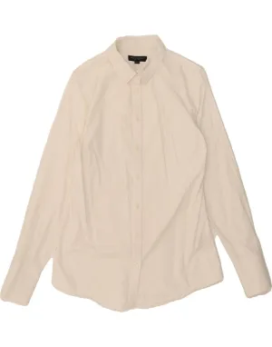 Comfort First Fit Stylish Element BANANA REPUBLIC Womens Shirt US 8 Medium White Cotton