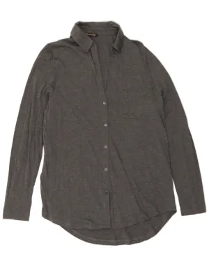 Moisture Wicking Material MASSIMO DUTTI Womens Shirt UK 10 Small Grey Cotton