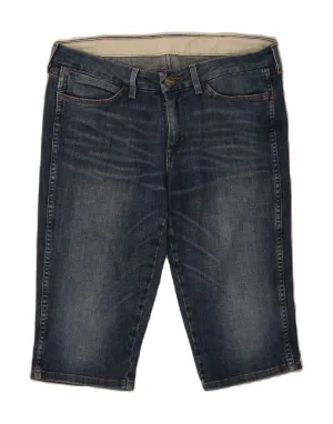 Networking Session WRANGLER Womens Elle Bermuda Denim Shorts W33 Large Blue Cotton