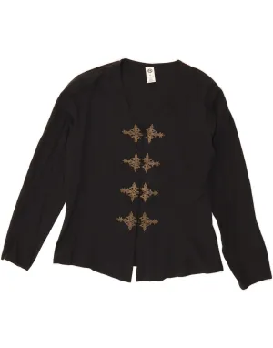 C&A Womens Shirt Blouse EU 40 Medium Black Viscose All Day Comfort Tech