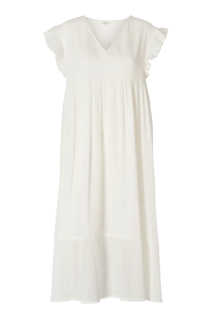 Simone Dress - Whisper White AntiFrayEdging