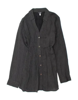 Everyday Outfit Seasonal Wardrobe ARMANI JEANS Womens Shirt Dress EU 44 XL Grey Striped