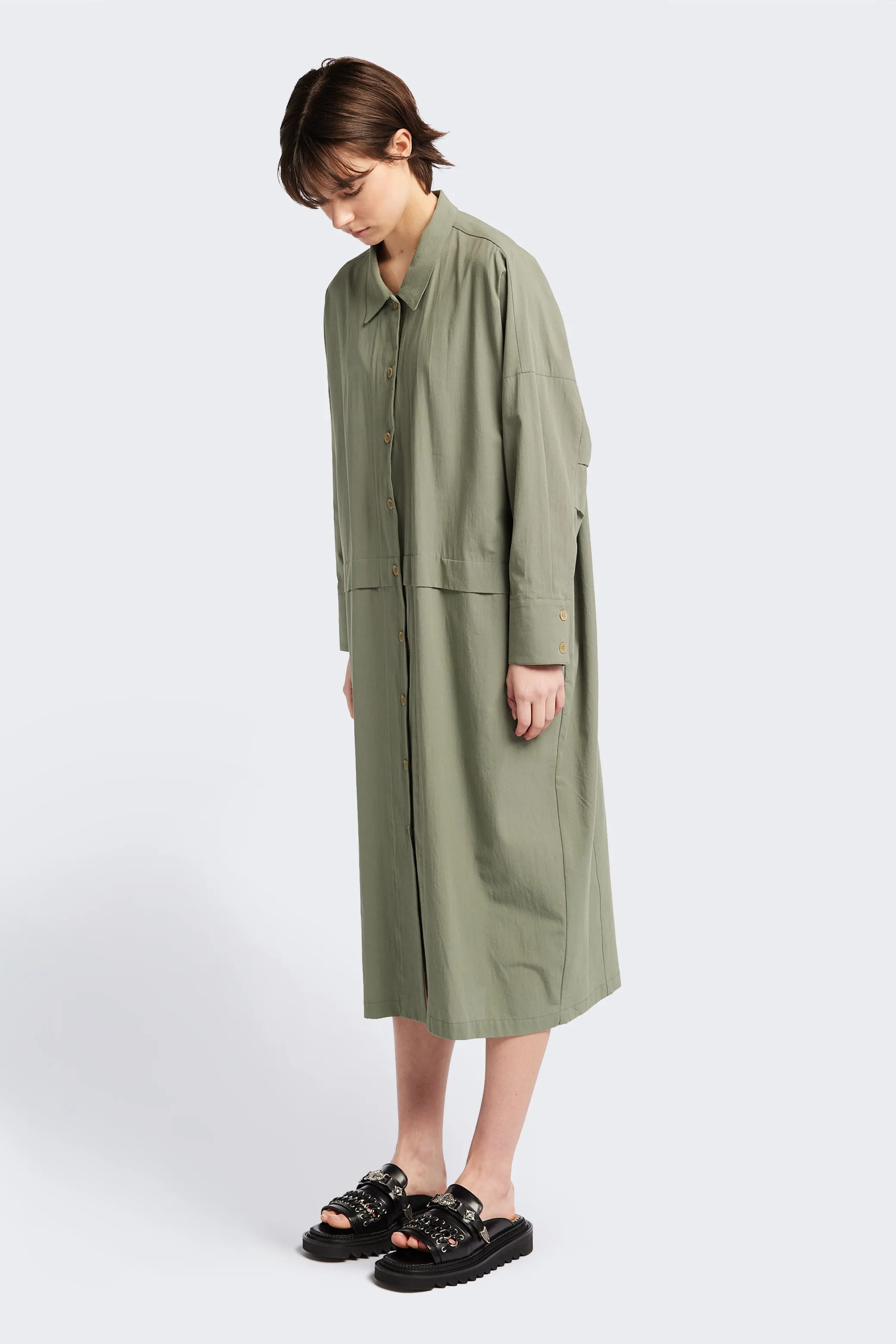 Sundown Shirt Dress Olive Street Vibe
