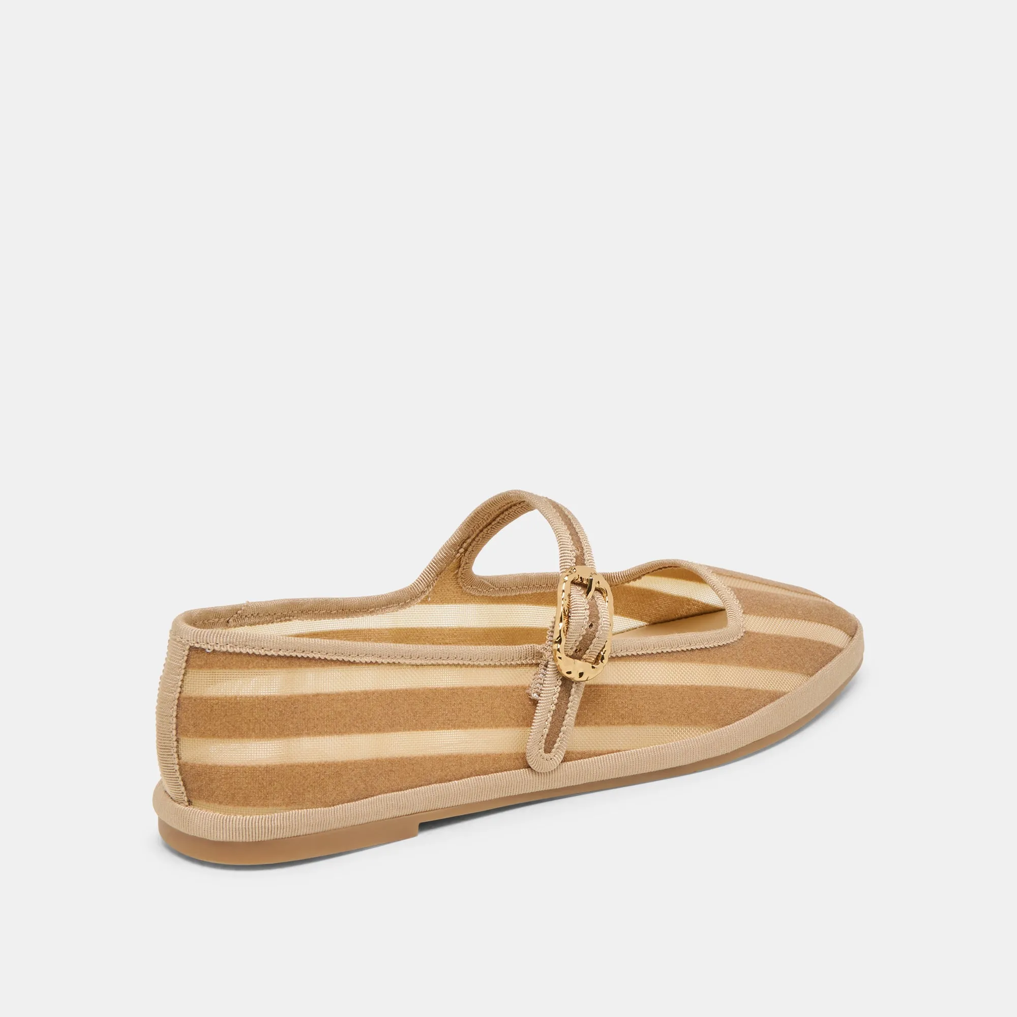 Joy Step Harbor Look TAMEKA BALLET FLATS TAN STRIPE MESH