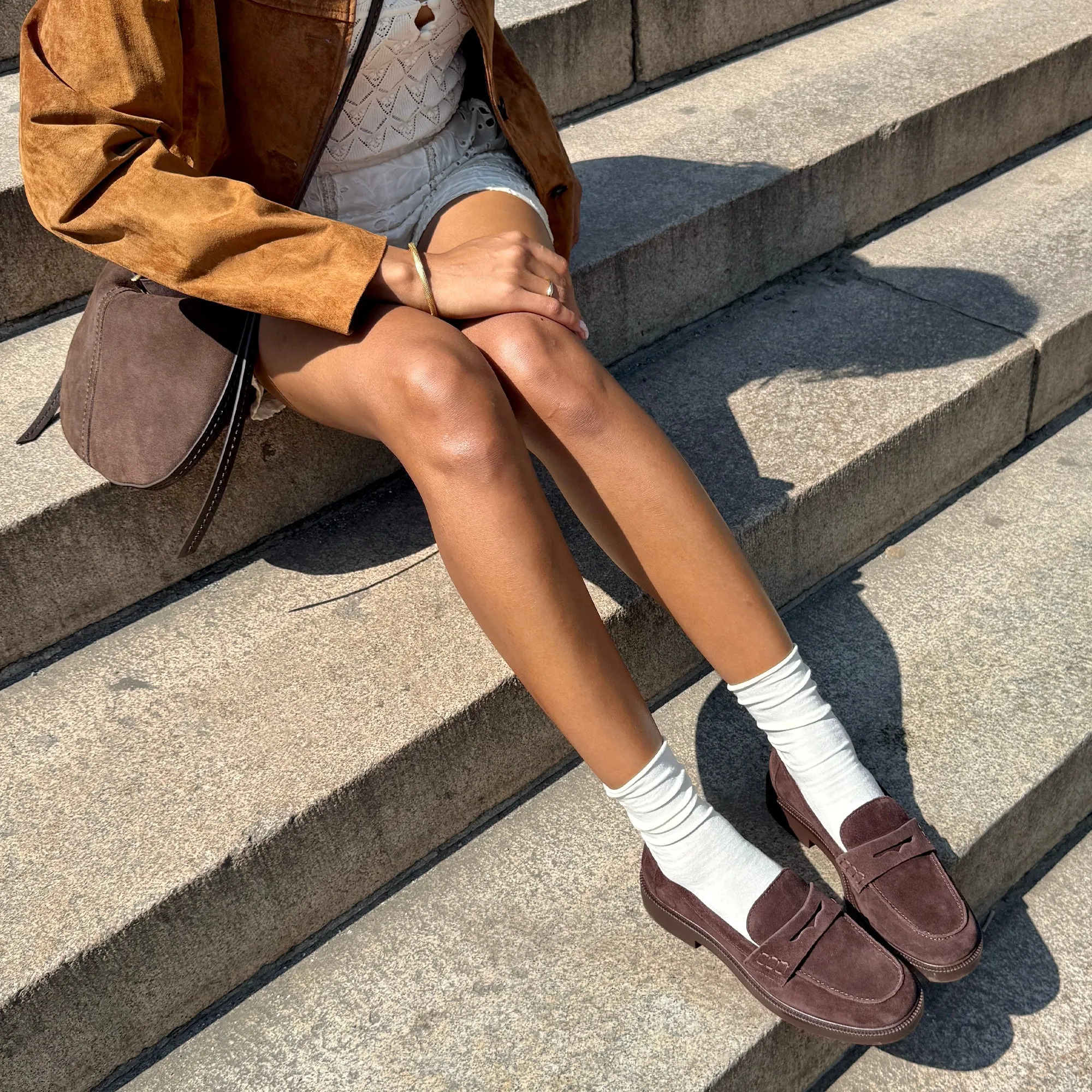 TIGGY LOAFERS MAHOGANY SUEDE Slip-On Comfort Shoes