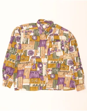 Seasonal Collection VINTAGE Womens Shirt IT 48 XL Multicoloured Geometric Polyester