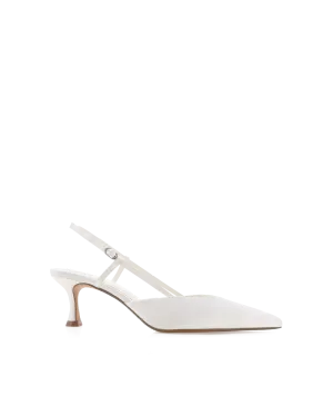 Classic Bridal Sandals VARRO - WHITE SATIN