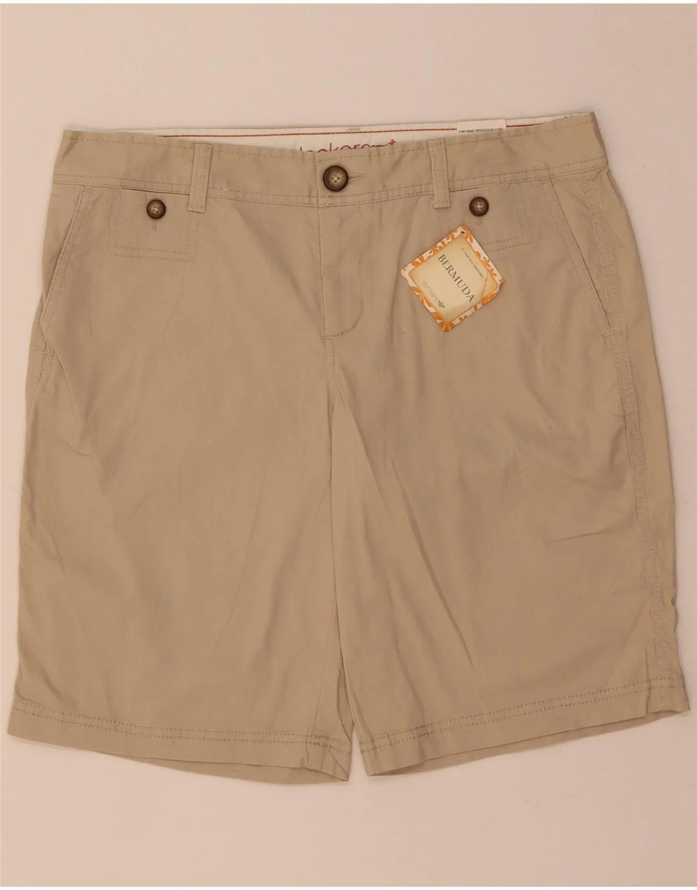 Weekend Casual DOCKERS Womens Bermuda Bermuda Shorts US 10 Large W32  Beige Cotton