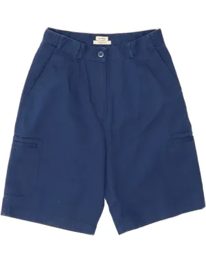 L.L.BEAN Womens High Waist Original Fit Cargo Shorts US 8 Medium W28  Blue High-Quality Fabric