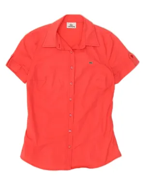 Smooth Finish LACOSTE Womens Shirt Size 38 Medium Red Cotton