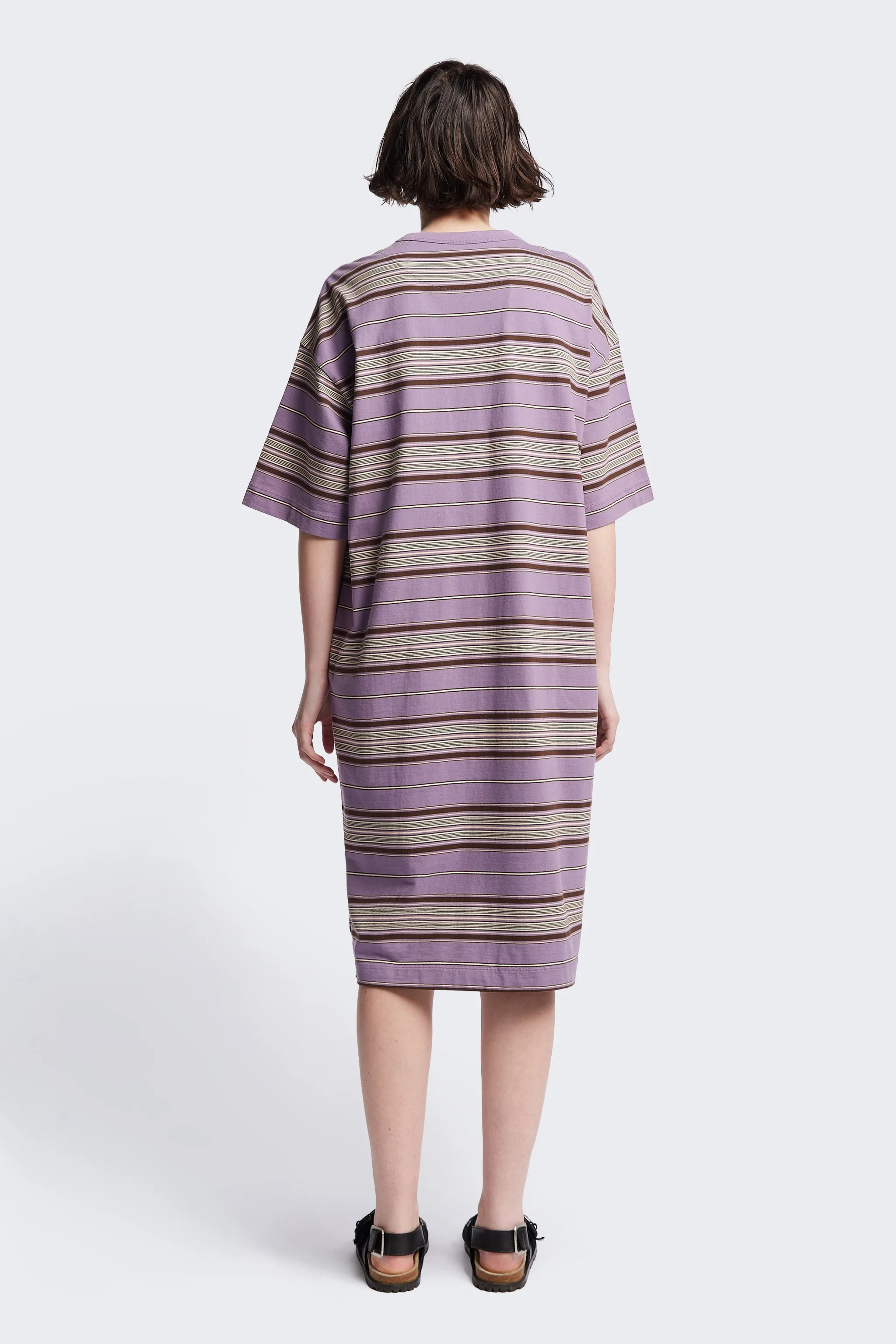 Nadir Dress Purple Stripe Feminine Details