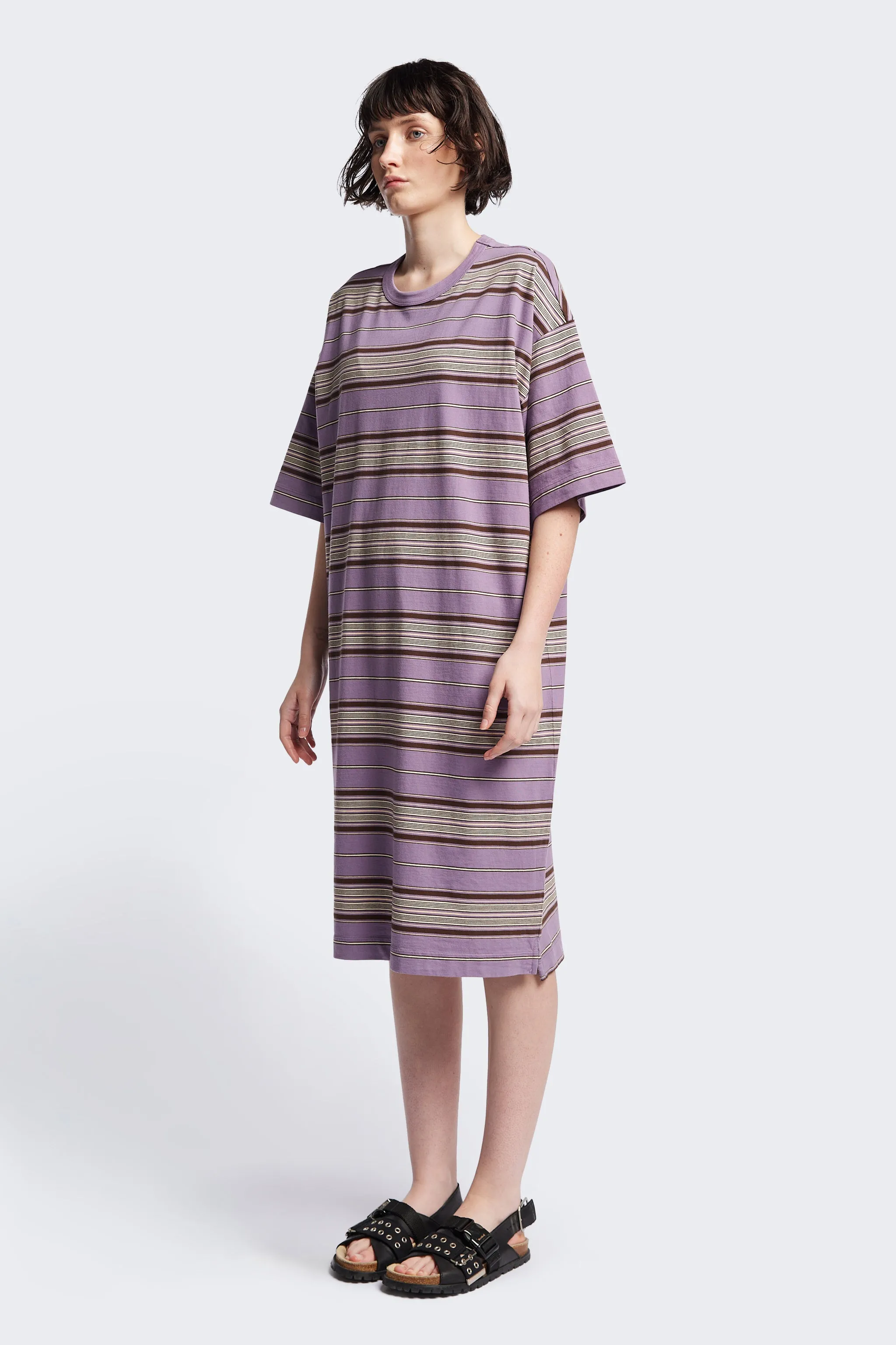 Smooth Mood Nadir Dress Purple Stripe